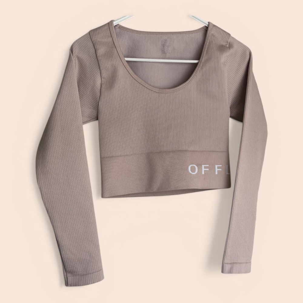 Offline by Aerie Tan Crop Top Size L